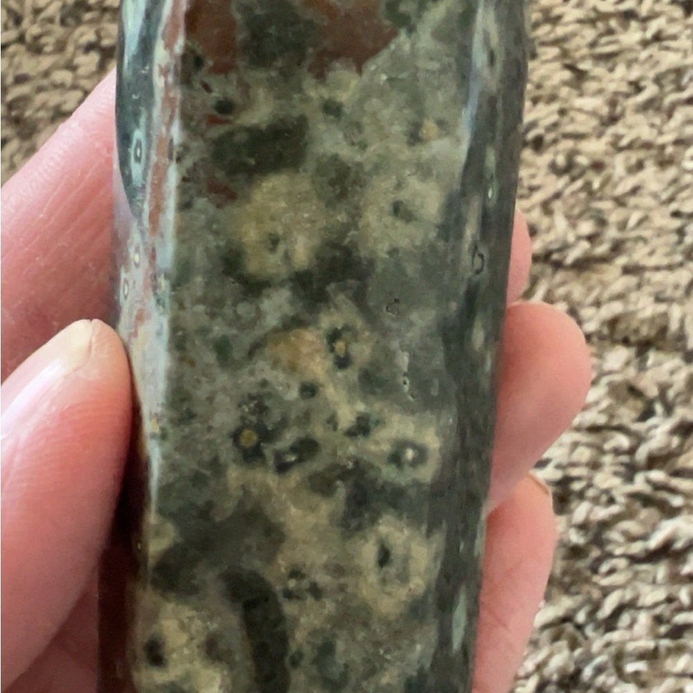 Polished Green Ocean Jasper tower